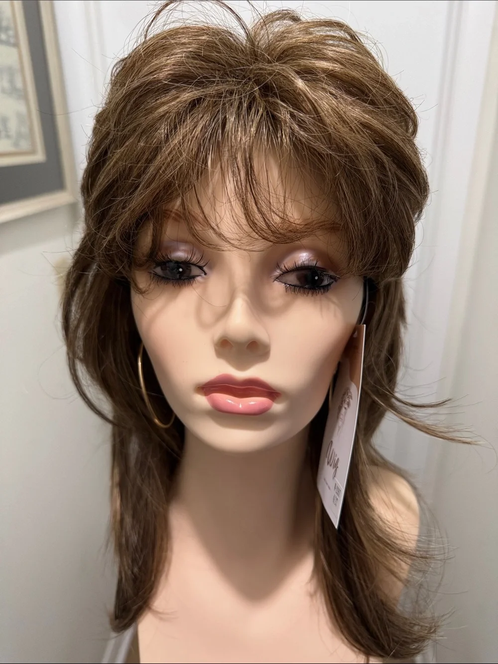HAIR, 18” Layered, Free Part with Bangs Light Brown/Dark Blonde